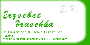 erzsebet hruschka business card